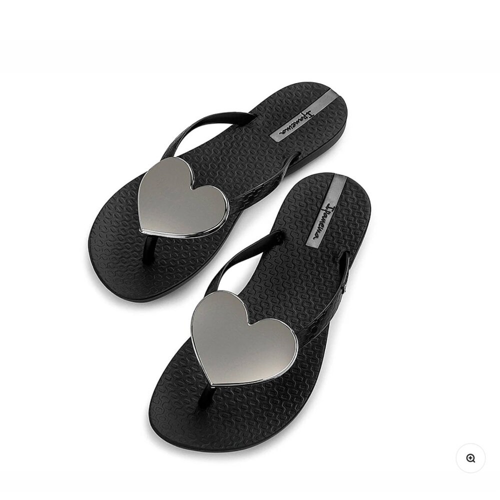 Ipanema Wave Heart Sandals - Black